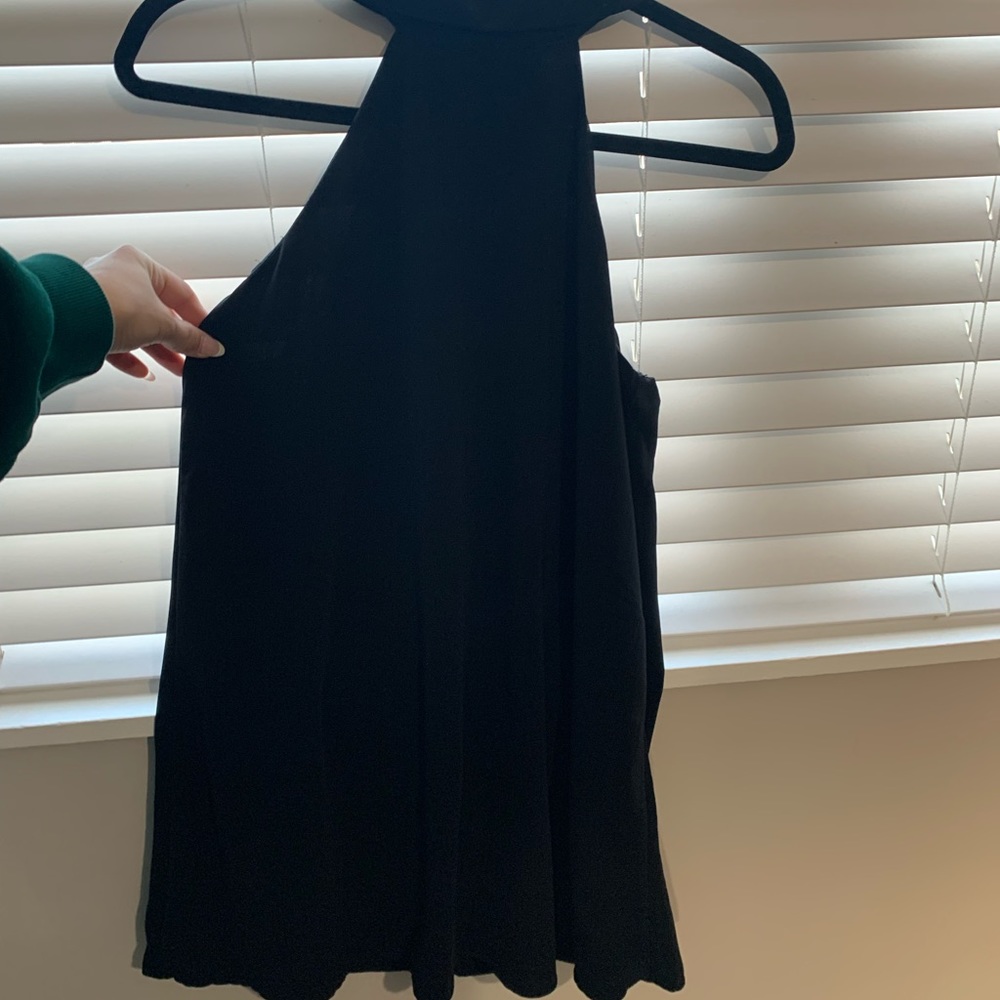 High Neck Black Dress